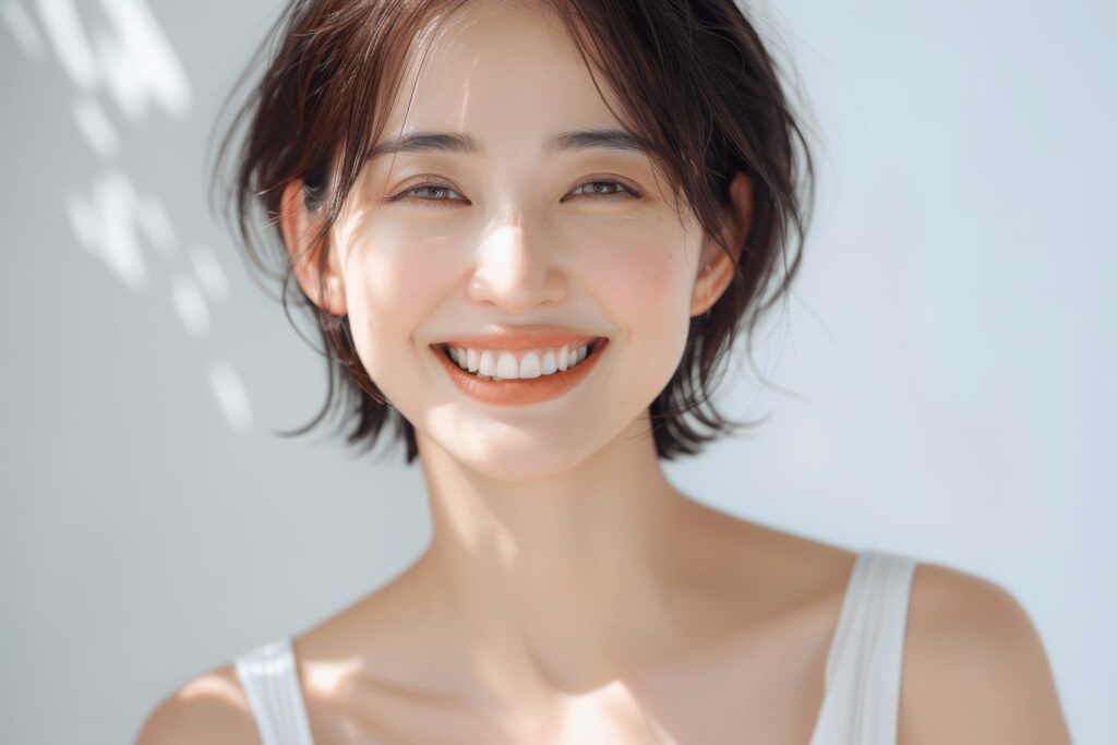 歯周病をケアして健康に過ごす笑顔の女性