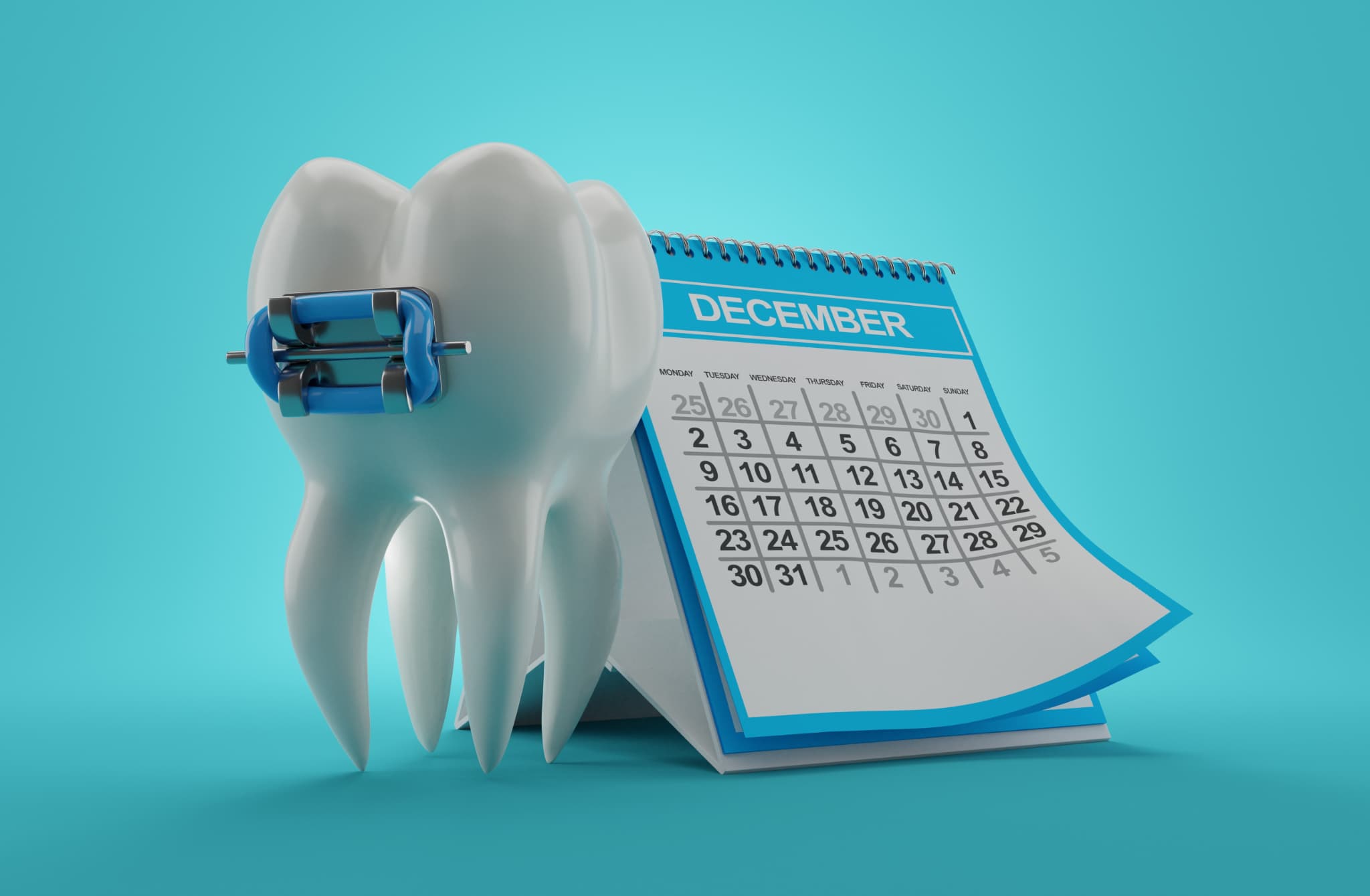 大人の矯正にかかる期間を表すイメージ