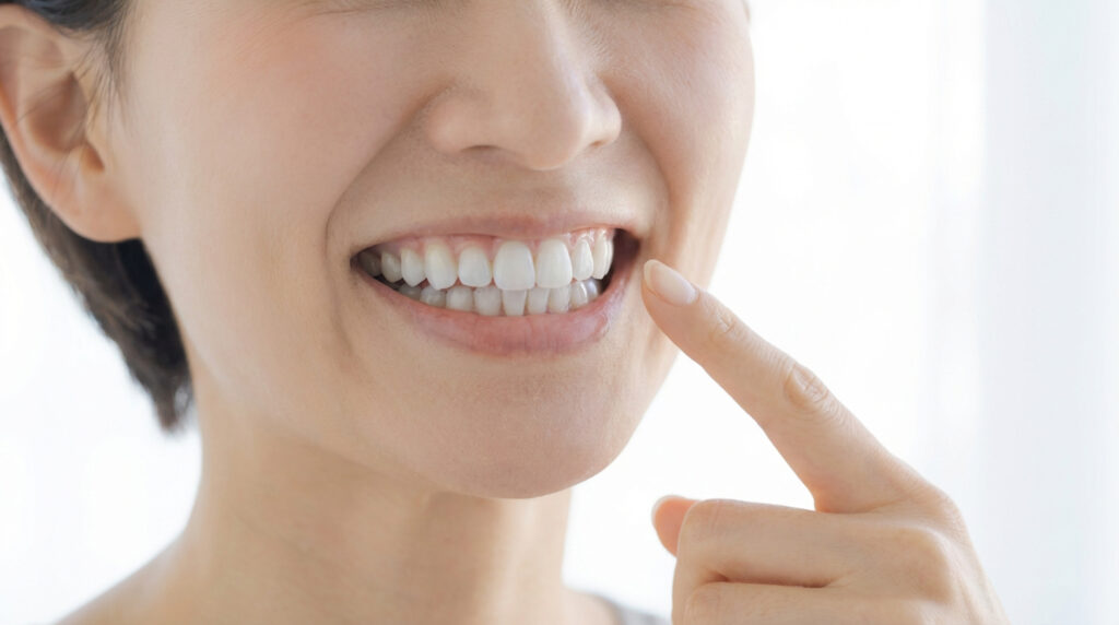 ホワイトニングをして歯が綺麗になった女性