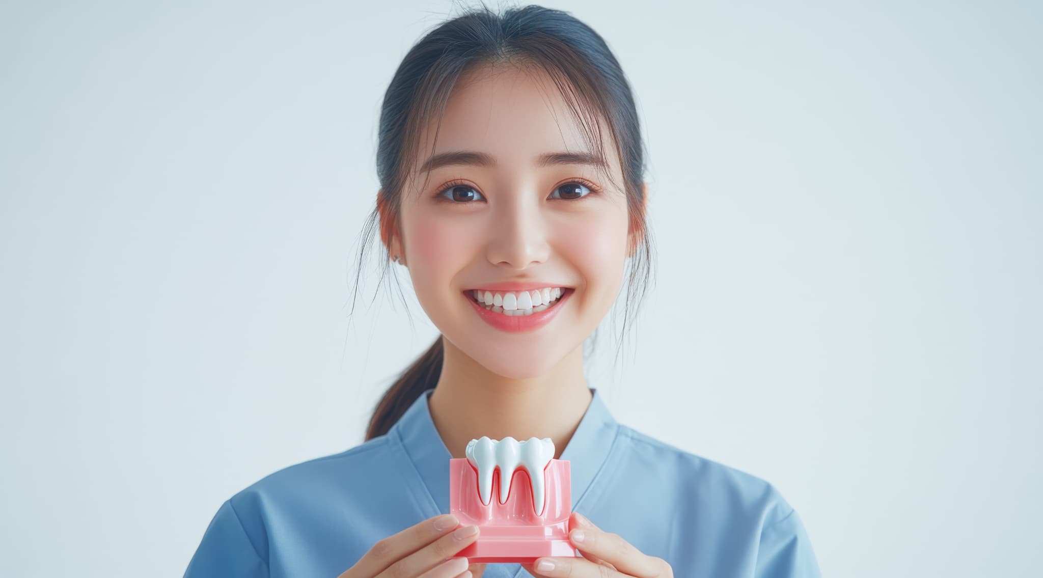 健康な歯茎を保つ女性のイメージ