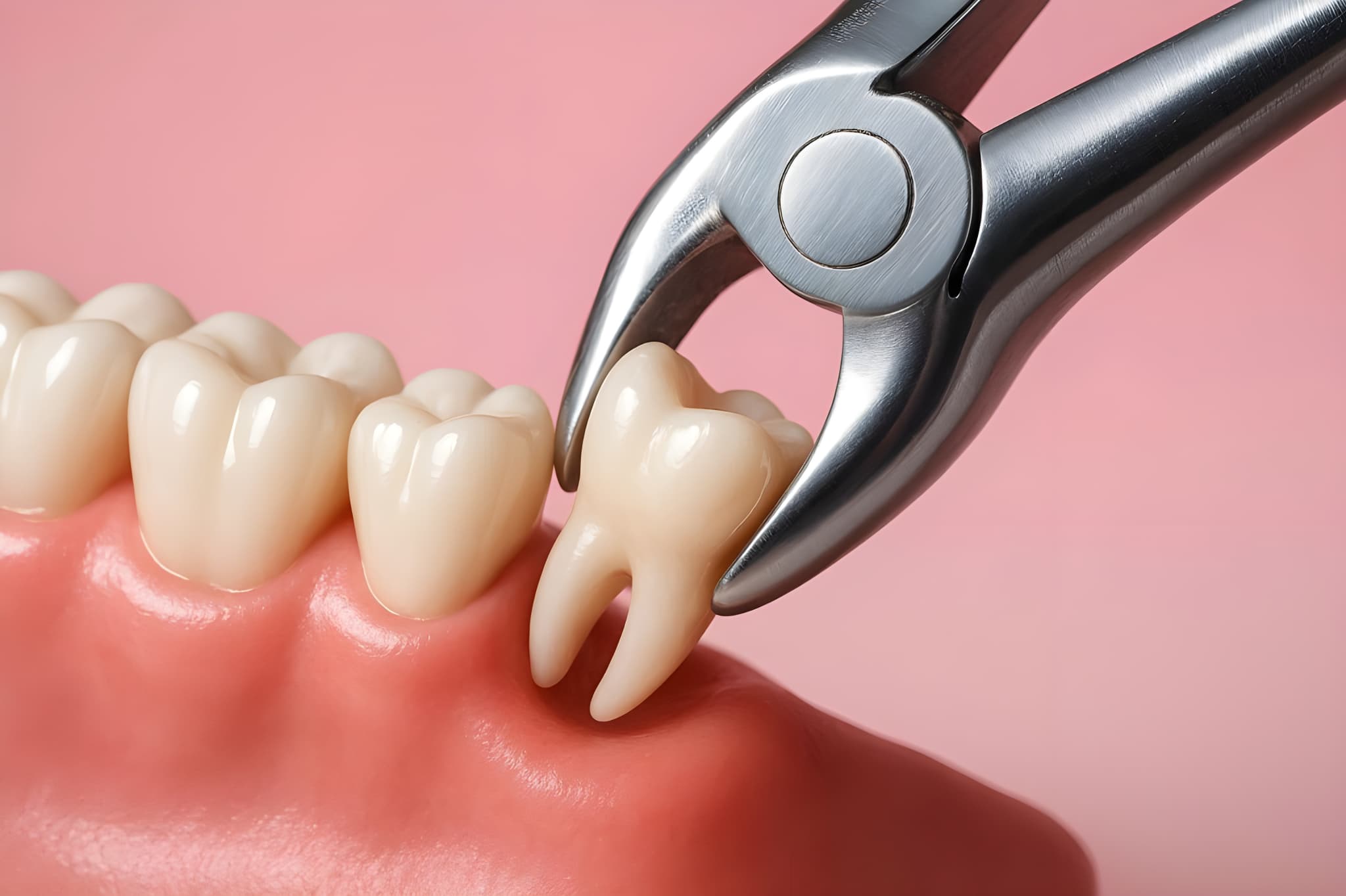 歯周病で抜歯する様子