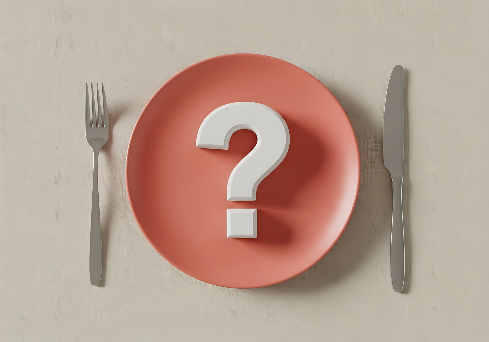 ワイヤー矯正中の食事はどうするのか考えるイメージの皿とナイフとフォーク